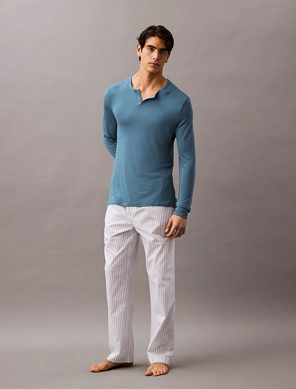 Calvin Klein ULTRA SOFT MODAL Mens Pyjama Top Deck Gray sold by House of Slippers product image thumbnail 5