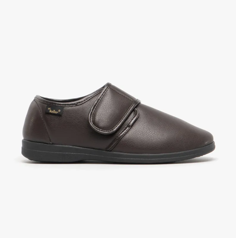 Dr Keller CHRIS Mens Full Slippers Brown sold by House of Slippers