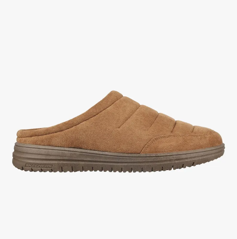 Skechers 204636/TAN MURETTE-GARVANZA Mens Slippers Tan sold by House of Slippers