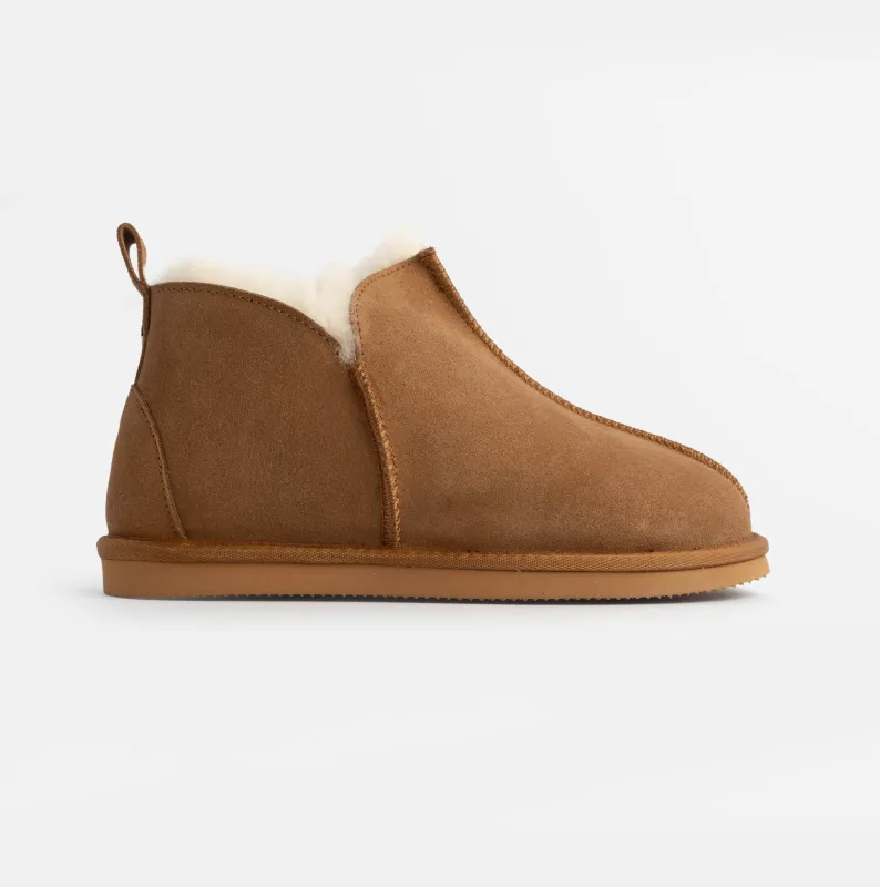 HOS Sheepskin TIA Womens Boot Slippers Chestnut sold by House of Slippers