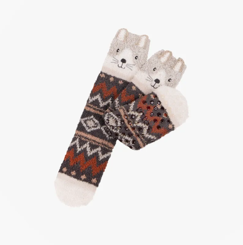 Totes Toasties NOVELTY SUPER SOFT SLIPPER SOCKS Womens Socks Cat sold by House of Slippers