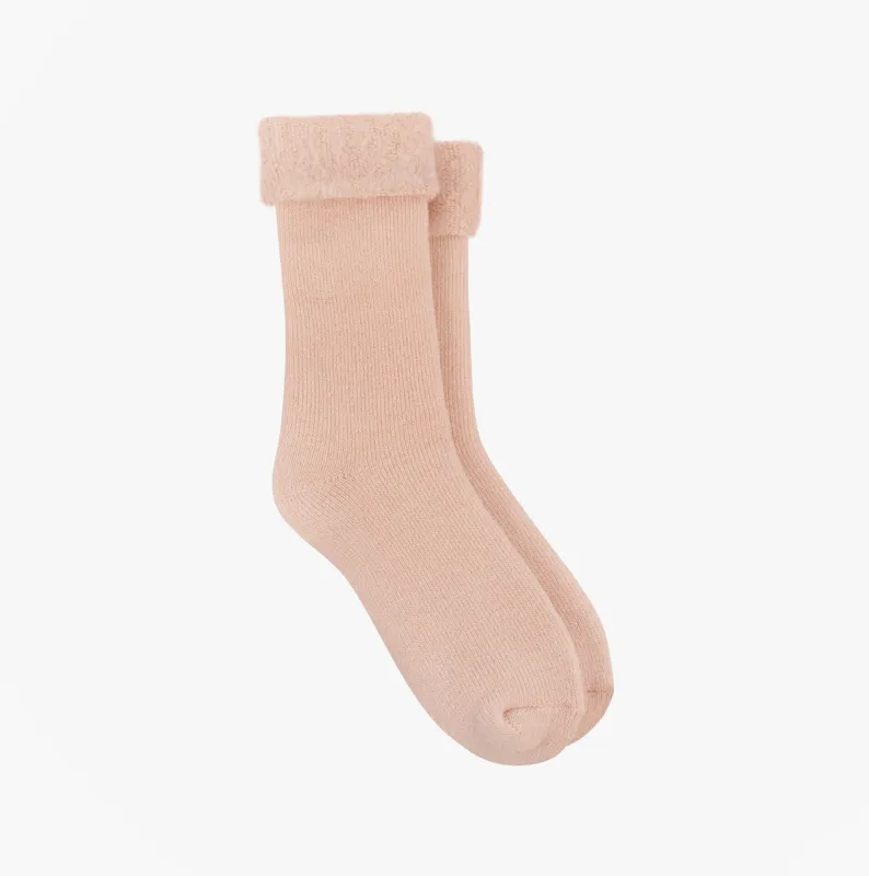 Totes Toasties BRUSHED THERMAL BED SOCKS Womens Socks Dusky Pink sold by House of Slippers