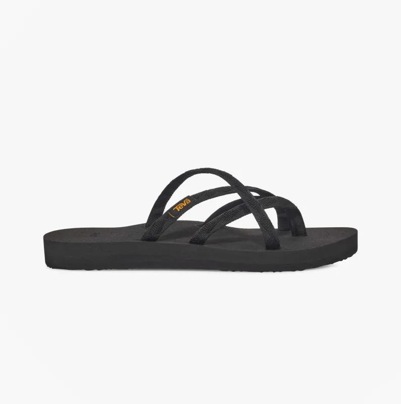 Teva OLOWAHU Womens Flip Flop All Black sold by House of Slippers