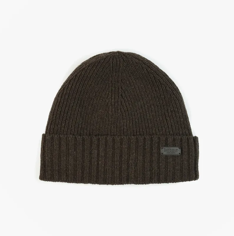Barbour CARLTON Mens Beanie Mid Brown sold by House of Slippers