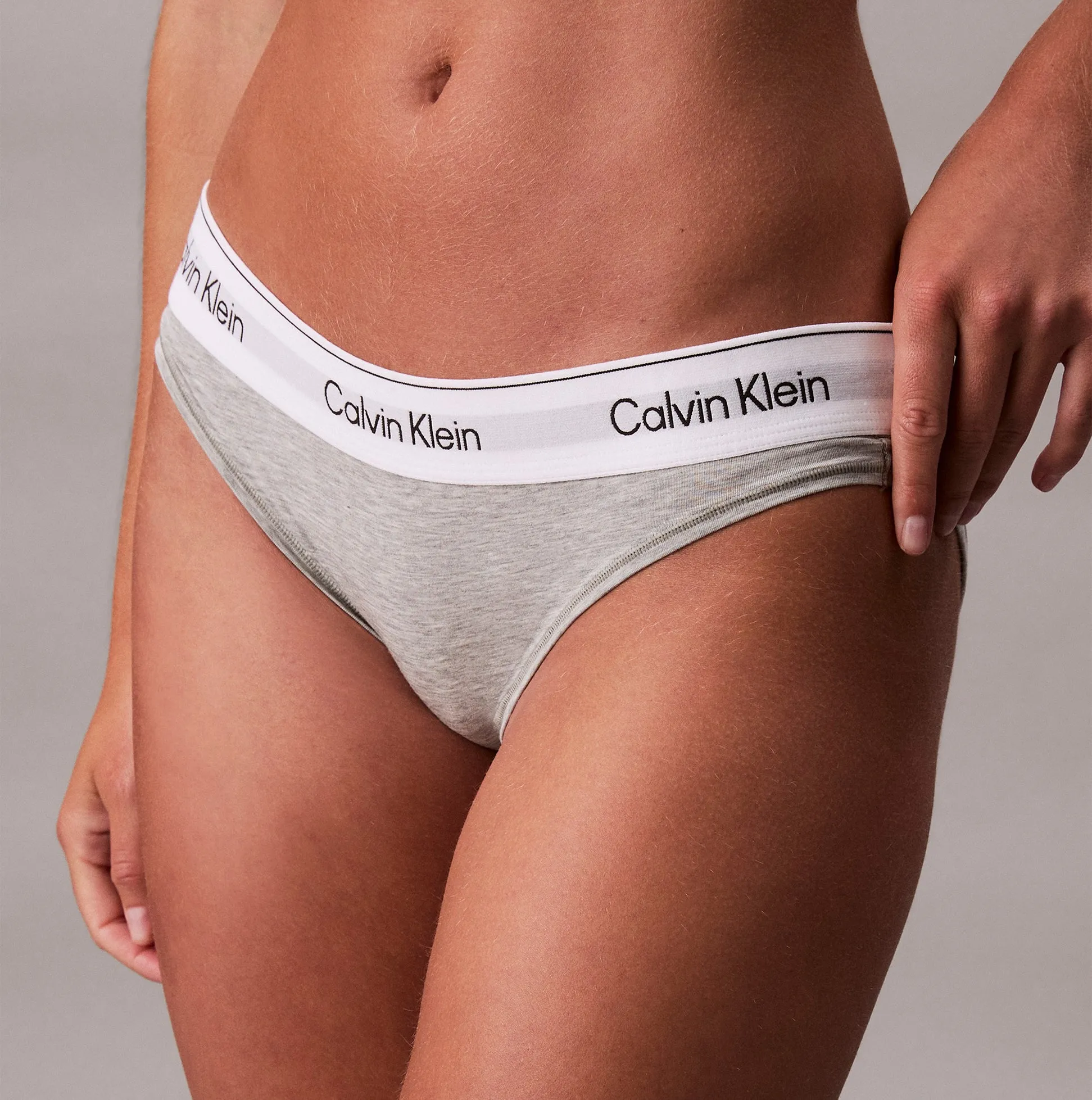 Calvin Klein Icon Cotton Modal Womens Bikini Brief Grey sold by House of Slippers product image thumbnail 4