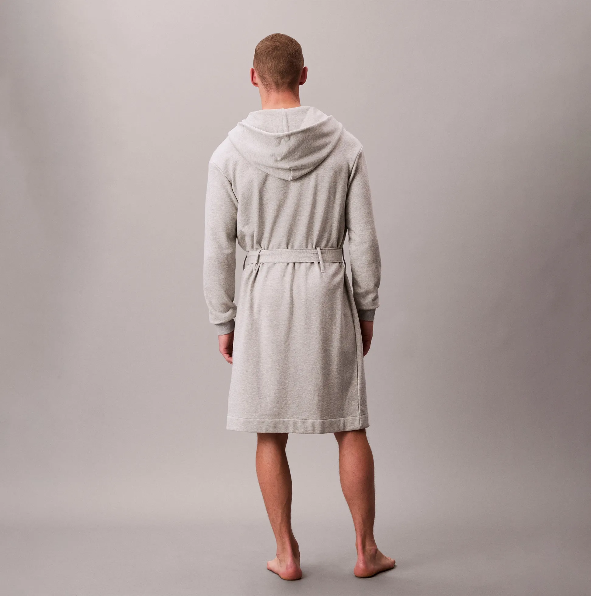 Calvin Klein HOODED ROBE Mens Bathrobes Grey Heather sold by House of Slippers product image thumbnail 3