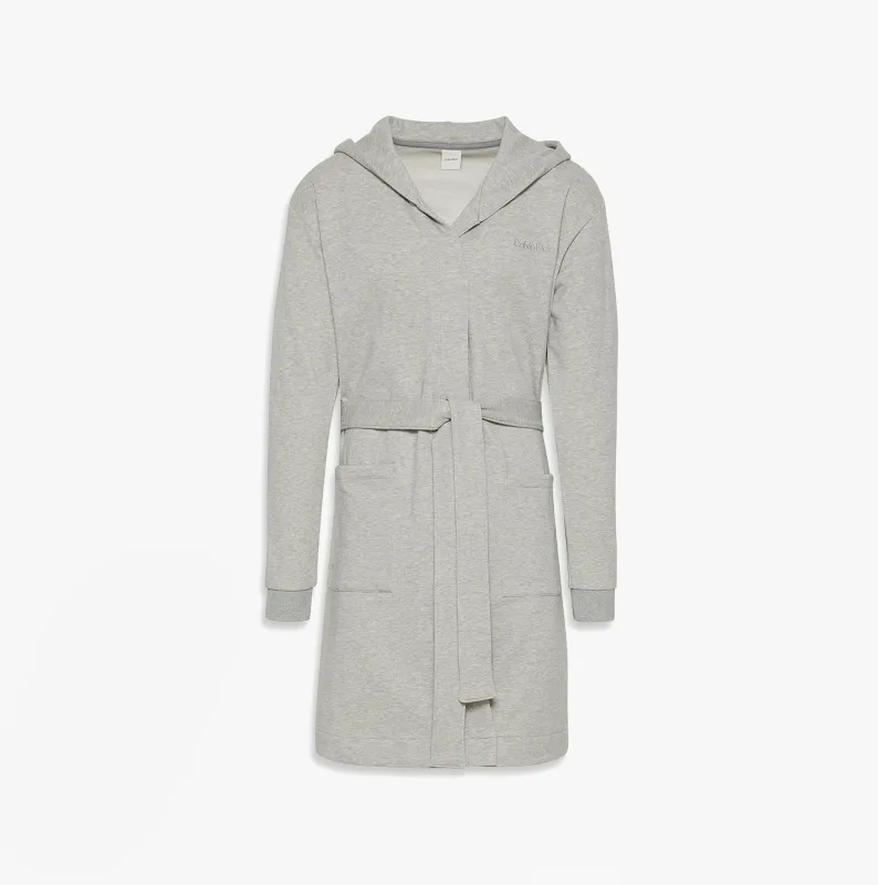 Calvin Klein HOODED ROBE Mens Bathrobes Grey Heather made by Calvin Klein