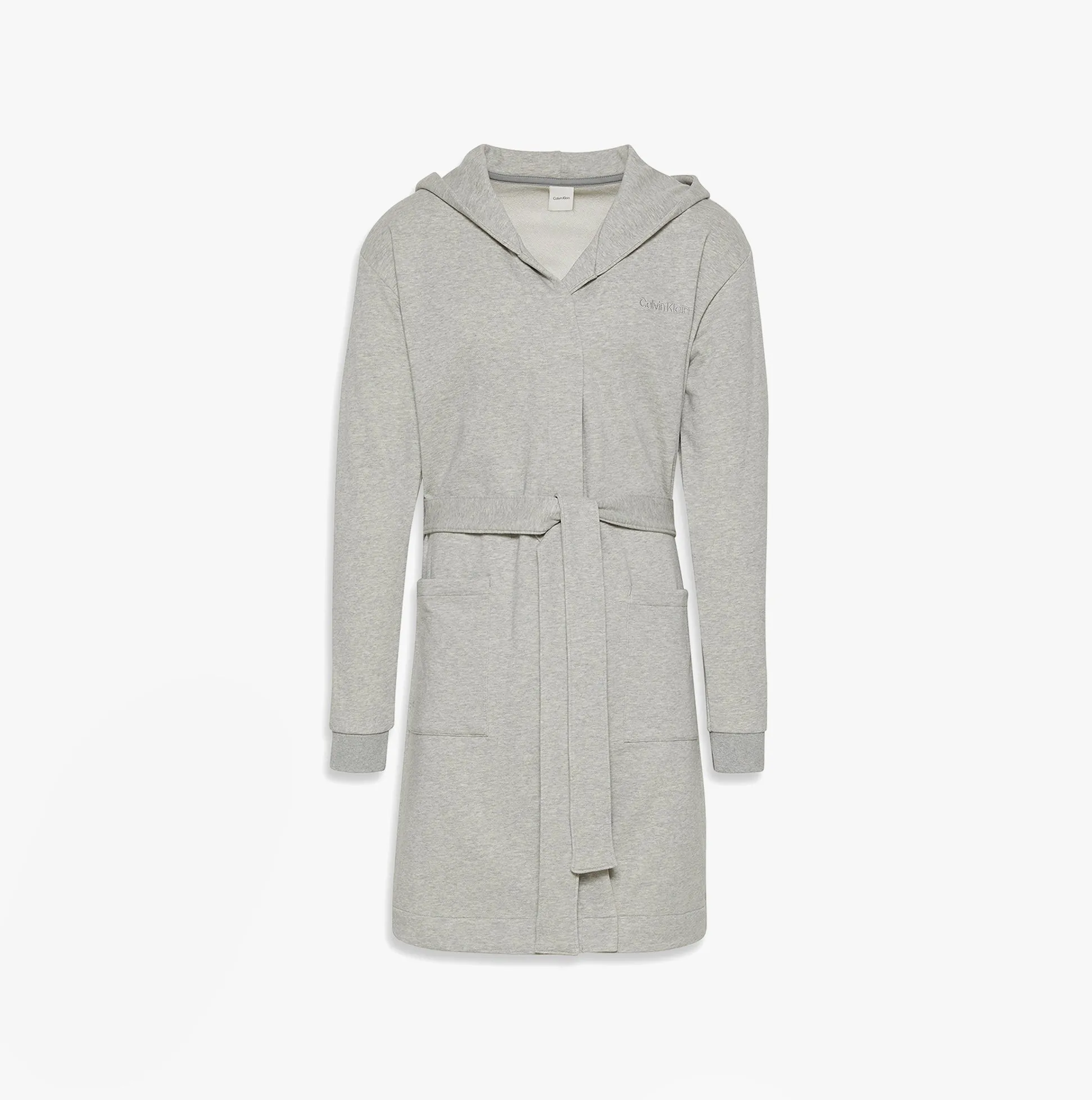 Calvin Klein HOODED ROBE Mens Bathrobes Grey Heather sold by House of Slippers