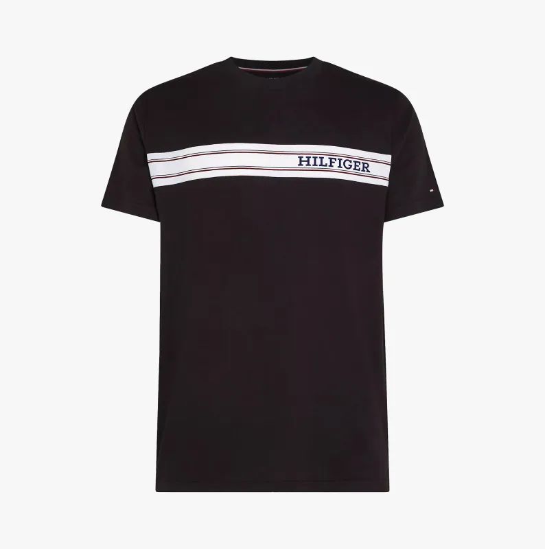 Tommy Hilfiger TEE Mens Black sold by House of Slippers