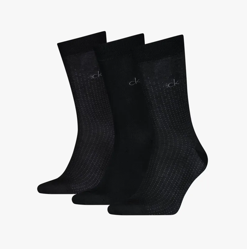 Calvin Klein 3 Pack Giftbox Dropknee Mens Socks Black sold by House of Slippers
