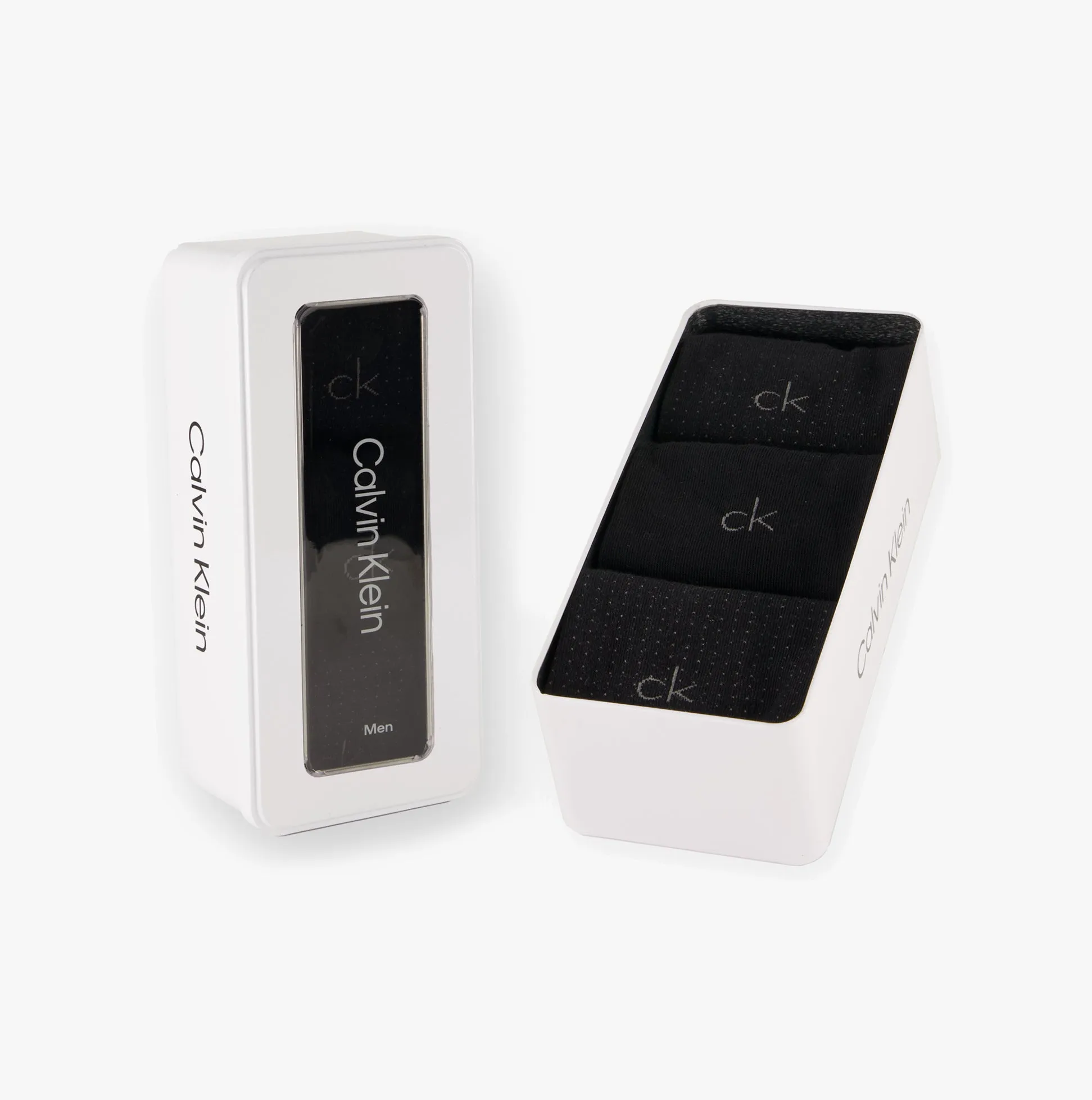 Calvin Klein 3 Pack Giftbox Dropknee Mens Socks Black sold by House of Slippers product image thumbnail 2