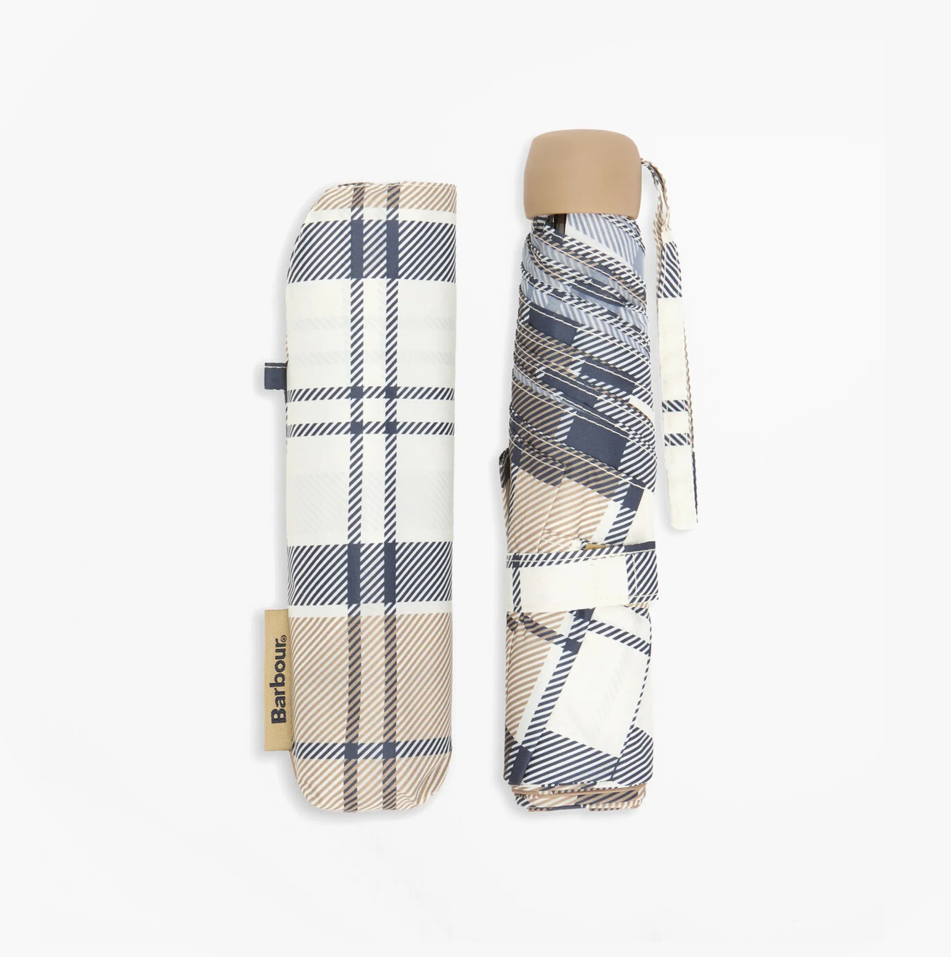 Barbour PORTREE Umbrella Hessian Navy Tartan sold by House of Slippers product image thumbnail 2