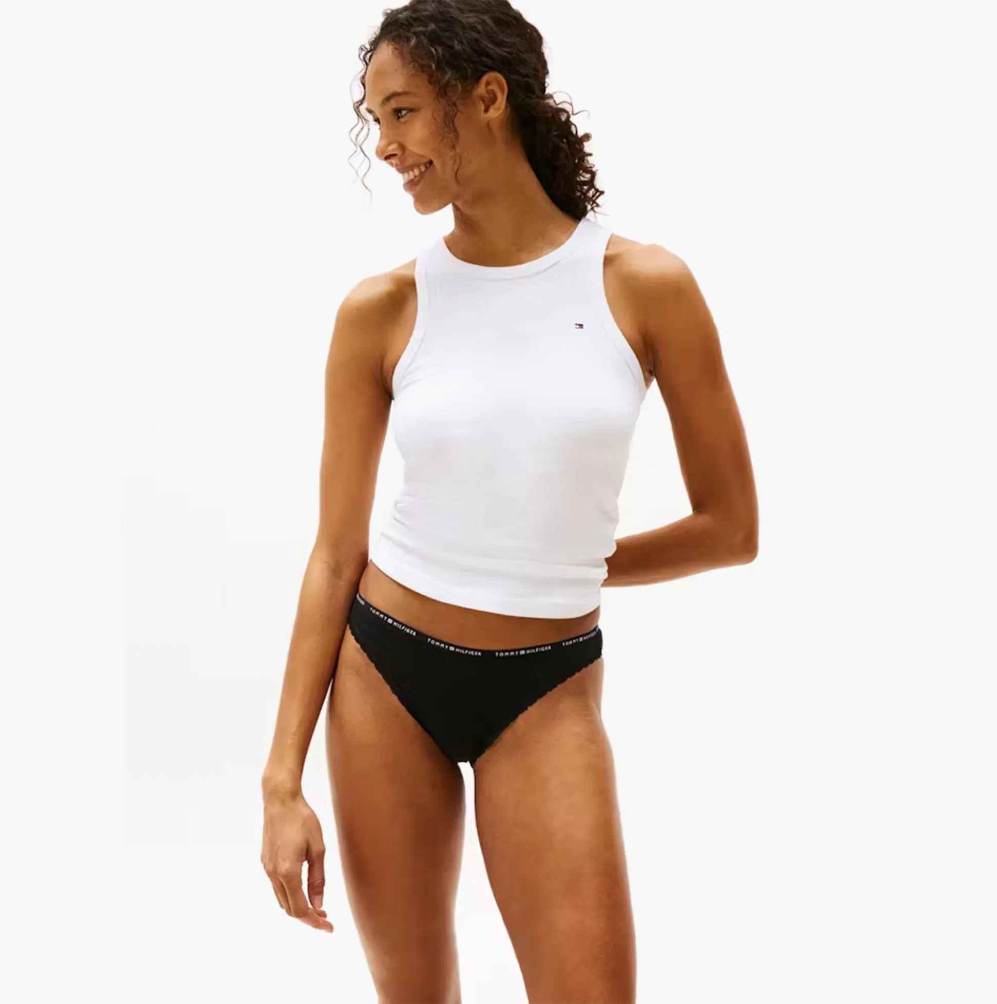 Tommy Hilfiger Womens 3 Pack Lace Trim Bikini Brief Multicolour sold by House of Slippers product image thumbnail 4