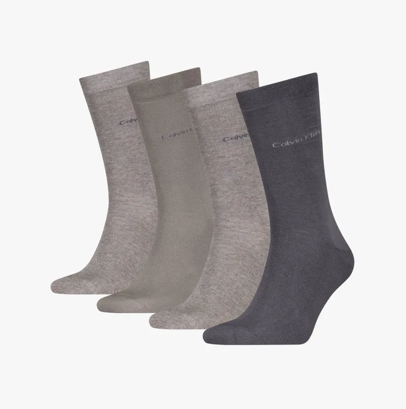 Calvin Klein 4 Pack Giftbox Classic Mens Socks Grey Combo sold by House of Slippers