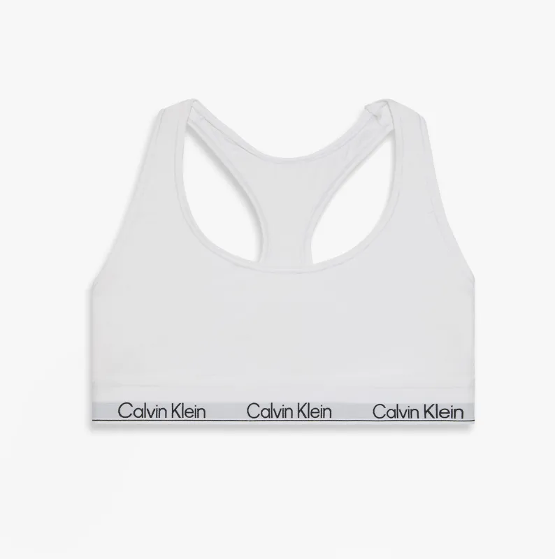 Calvin Klein Icon Cotton Modal Womens Unlined Bralette White sold by House of Slippers