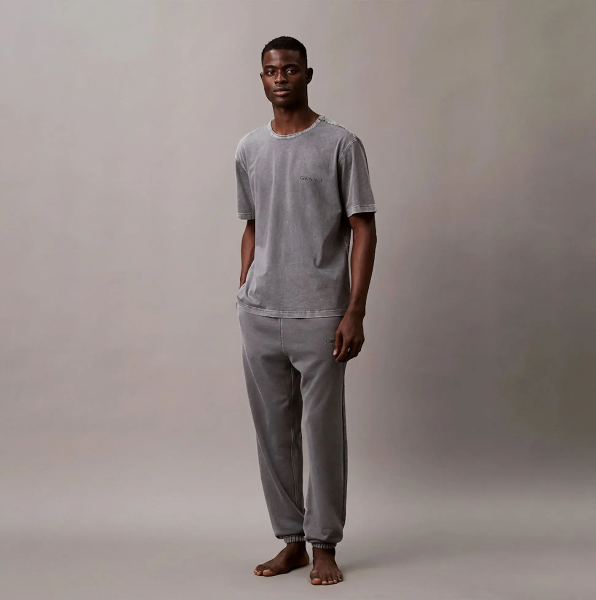 Calvin Klein 100% COTTON Mens Lounge T-Shirt Forged Iron sold by House of Slippers product image thumbnail 2