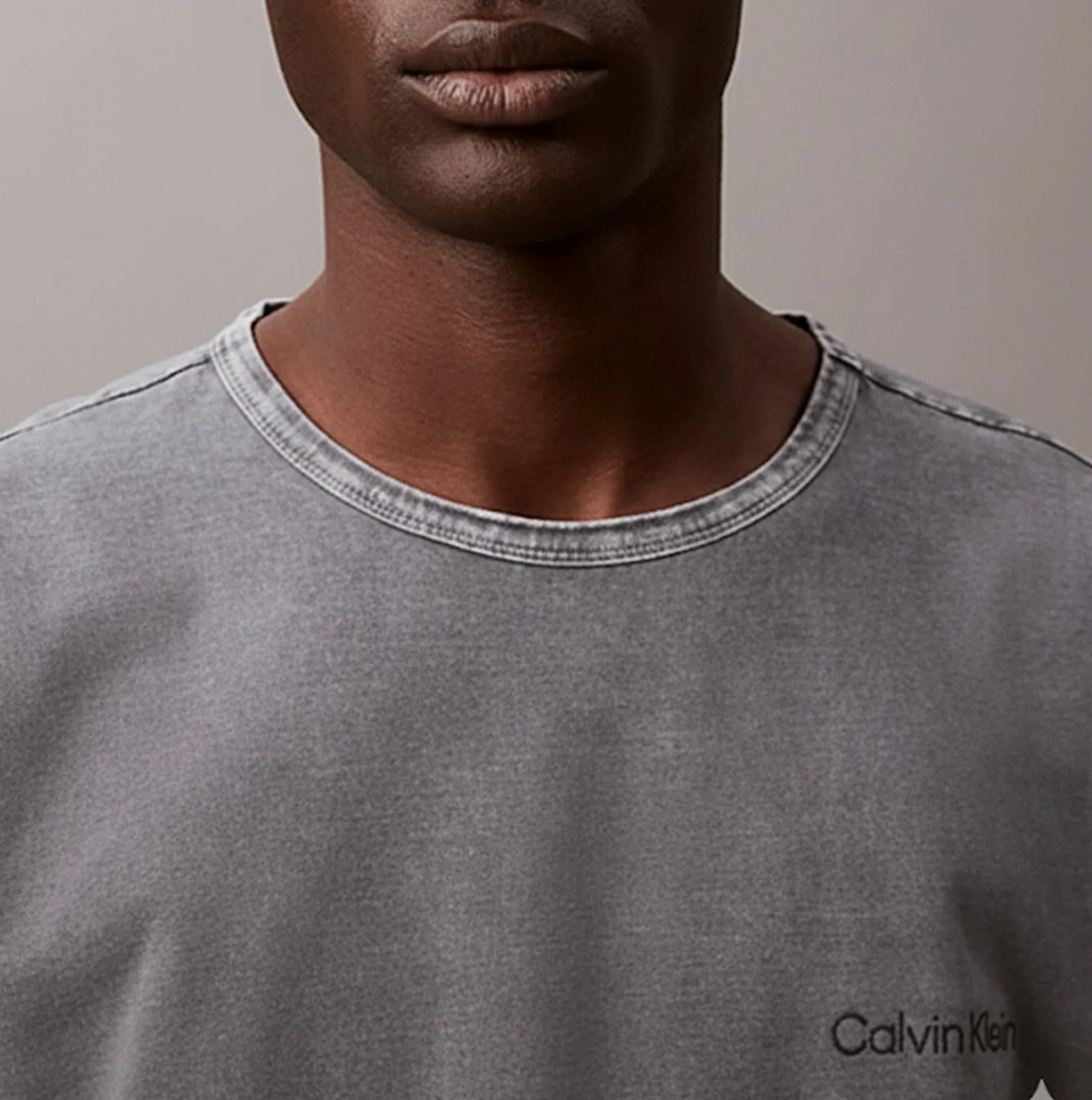 Calvin Klein 100% COTTON Mens Lounge T-Shirt Forged Iron sold by House of Slippers product image thumbnail 4