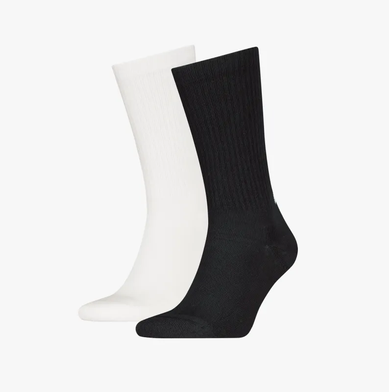 Calvin Klein 2 Pack Back Logo Mens Socks Black & White sold by House of Slippers