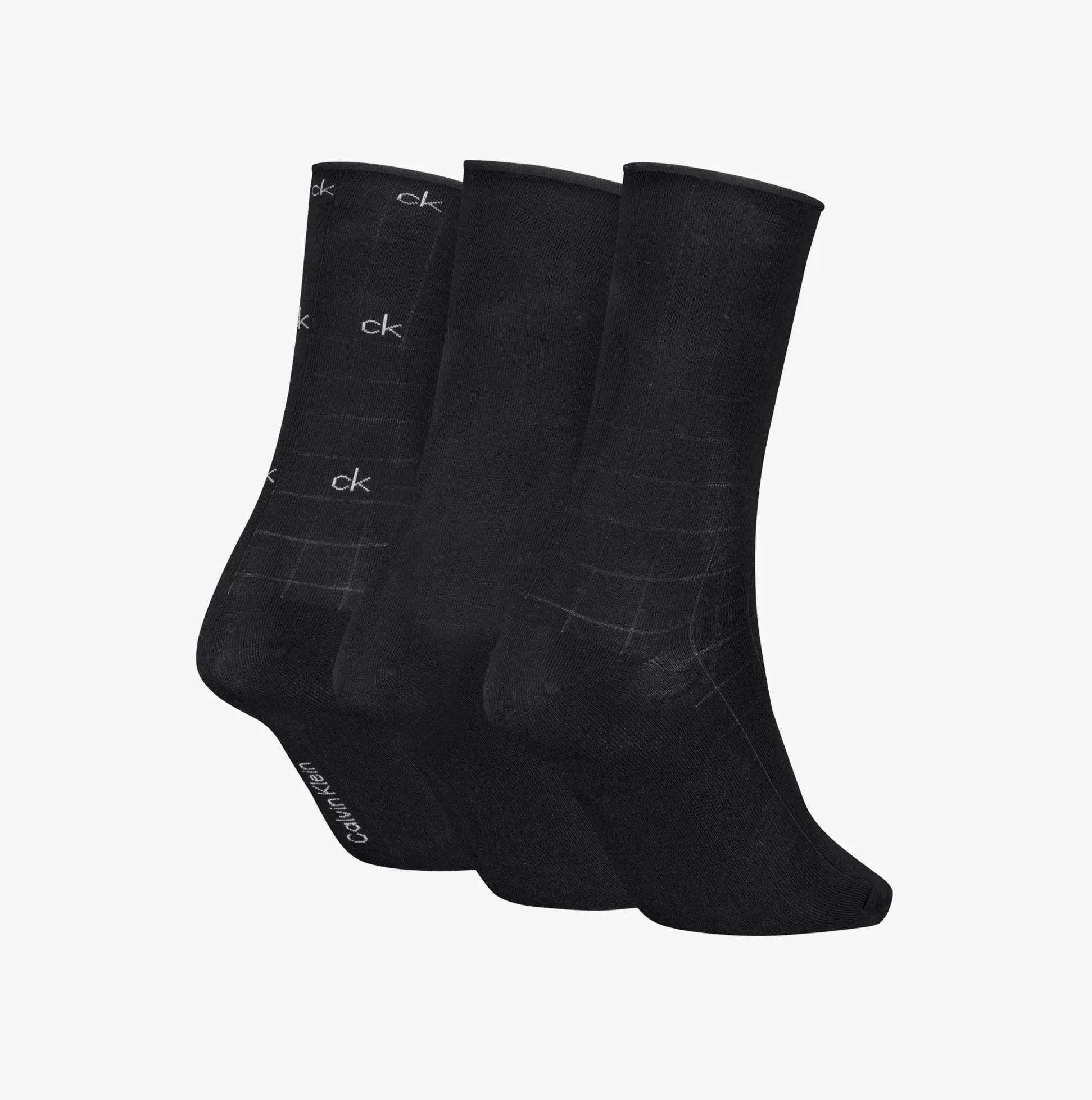 Calvin Klein 3 Pack Giftbox Grid Womens Socks Black sold by House of Slippers product image thumbnail 3