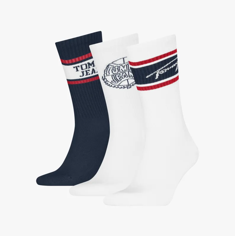Tommy Hilfiger 3 Pack College Giftbox Mens Socks White made by Tommy Hilfiger