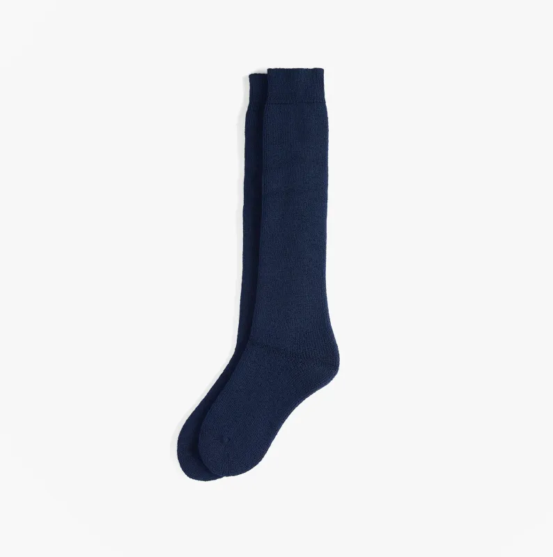 Barbour WELLINGTON KNEE Sock Womens Socks Navy made by Barbour