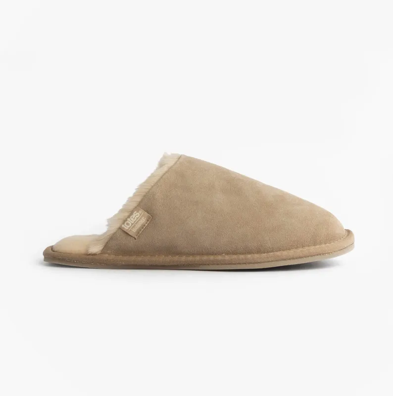 Totes Isotoner REAL SUEDE MULE Womens Slippers Sand sold by House of Slippers