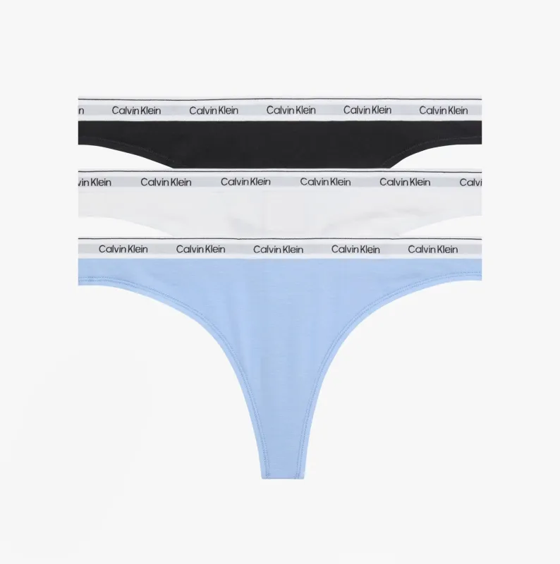 Calvin Klein Icon Cotton Modal Womens 3 Pack Thong Multi sold by House of Slippers