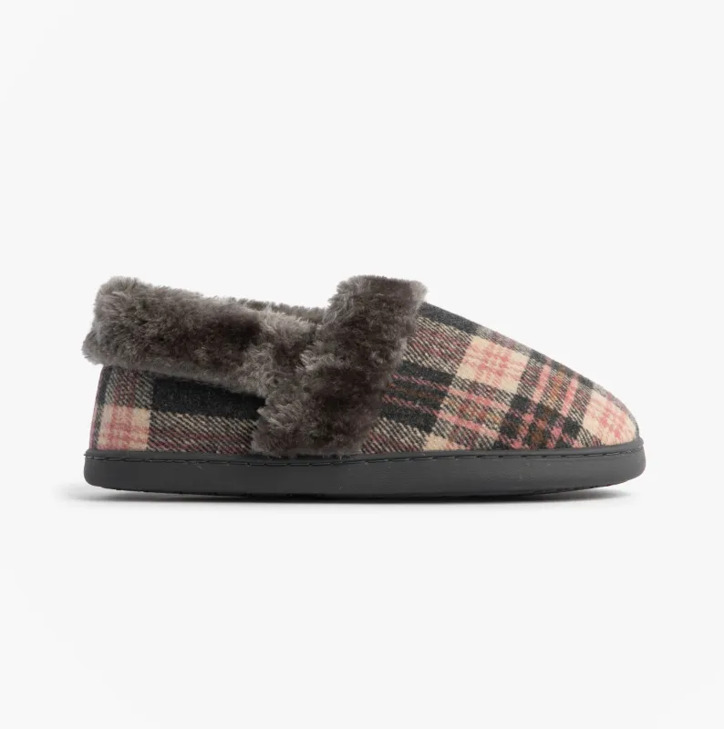 Jo & Joe HERITAGE Womens Full Slippers Pebble sold by House of Slippers