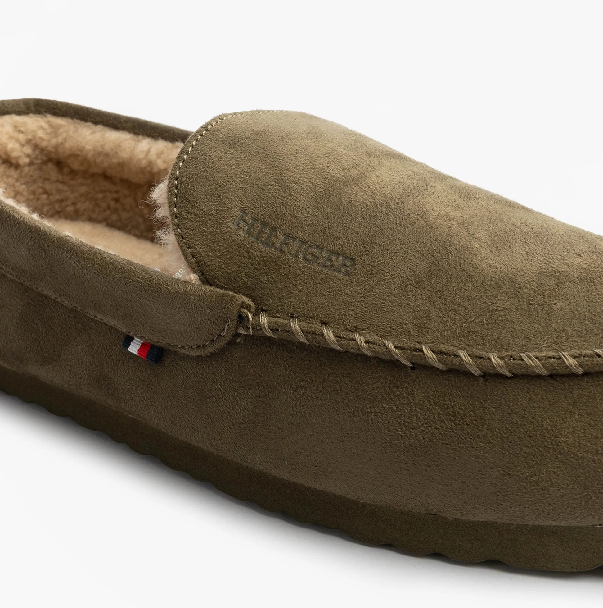 Tommy Hilfiger HILFIGER M SDE DRIVE Mens Mocassin Slippers Army Green sold by House of Slippers product image thumbnail 5
