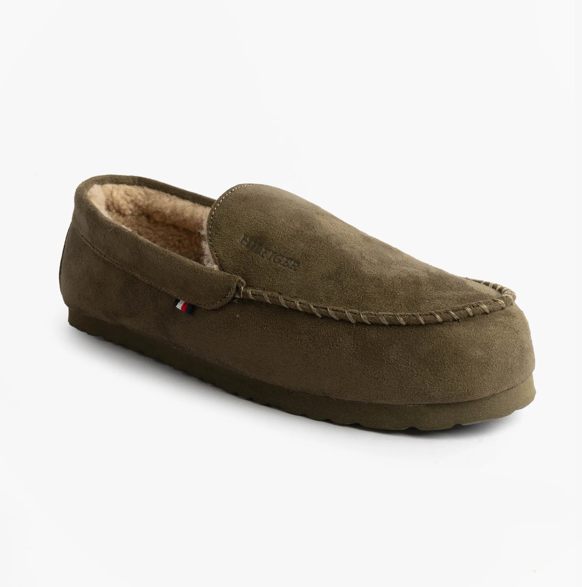 Tommy Hilfiger HILFIGER M SDE DRIVE Mens Mocassin Slippers Army Green sold by House of Slippers product image thumbnail 3