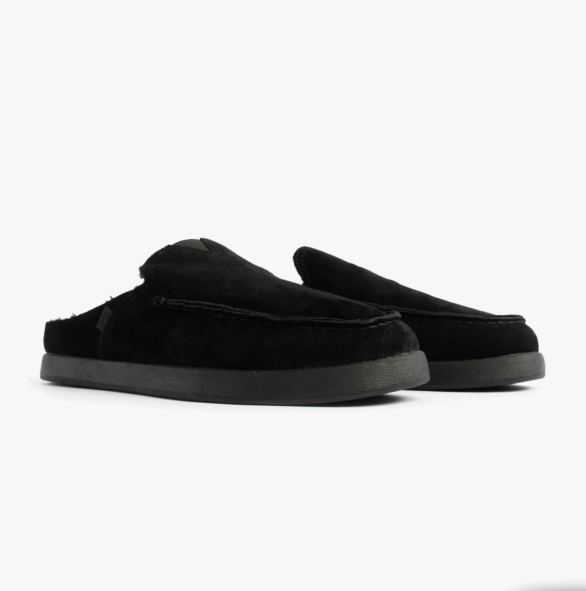 TOMS ALONSO MULE Mens Faux Shearling Lined Slippers Black sold by House of Slippers product image thumbnail 3