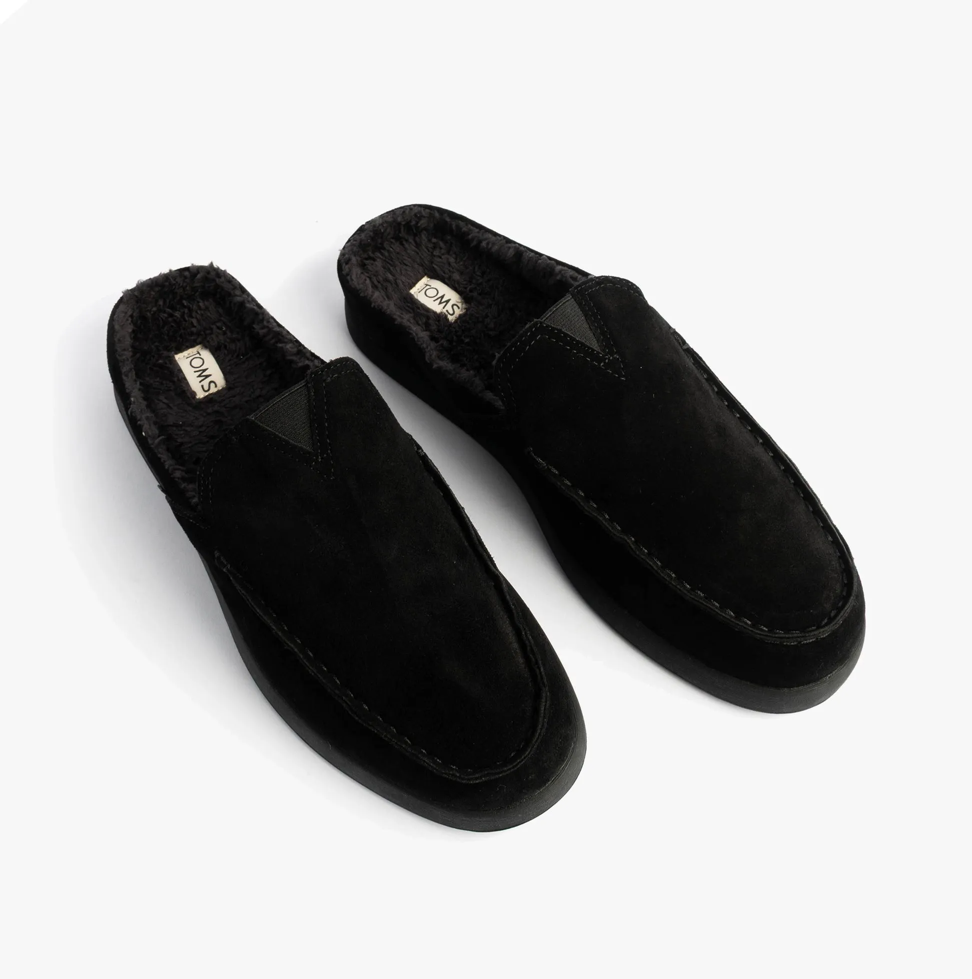 TOMS ALONSO MULE Mens Faux Shearling Lined Slippers Black sold by House of Slippers product image thumbnail 2