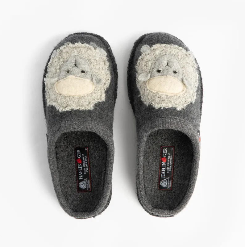 Haflinger LAMBY Womens Slippers Anthracite sold by House of Slippers