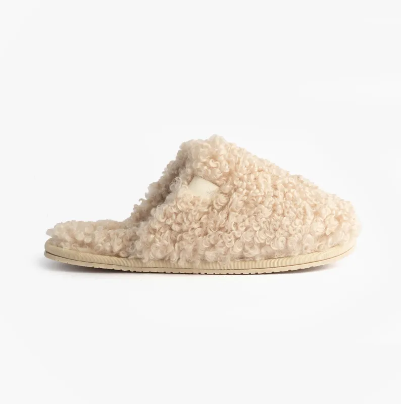 Calvin Klein CLOSE SLIPPER FUR Womens Slippers Marshmallow sold by House of Slippers