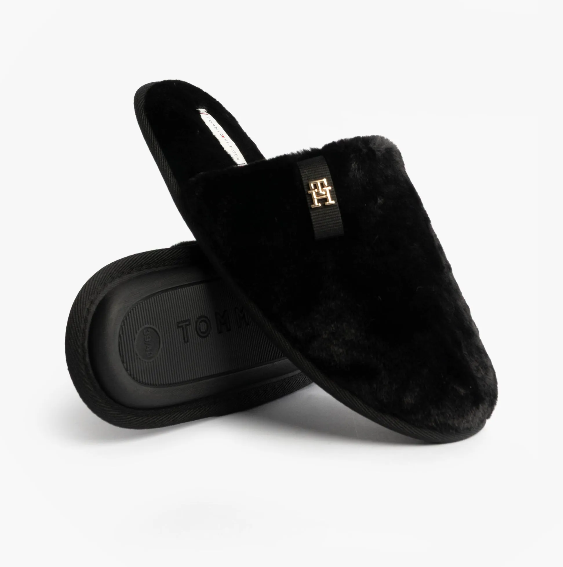 Tommy Hilfiger TH FAUX FUR HOUSE SH Womens Slippers Black sold by House of Slippers product image thumbnail 2