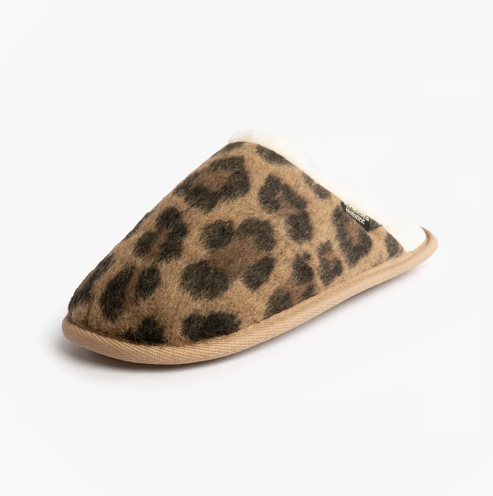 Totes Isotoner ANIMAL FUR Womens Mule Slippers Animal Print sold by House of Slippers product image thumbnail 4