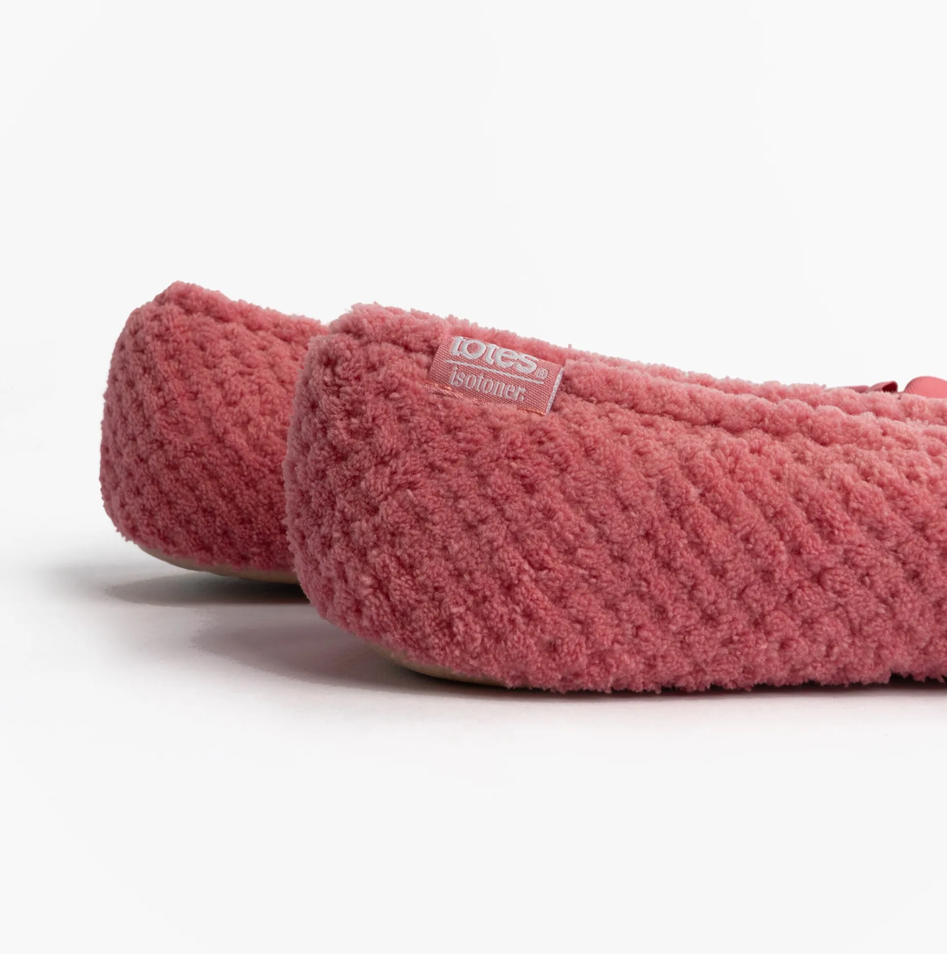 Totes Isotoner POPCORN BALLET Womens Ballerina Slippers Bright Pink sold by House of Slippers product image thumbnail 4