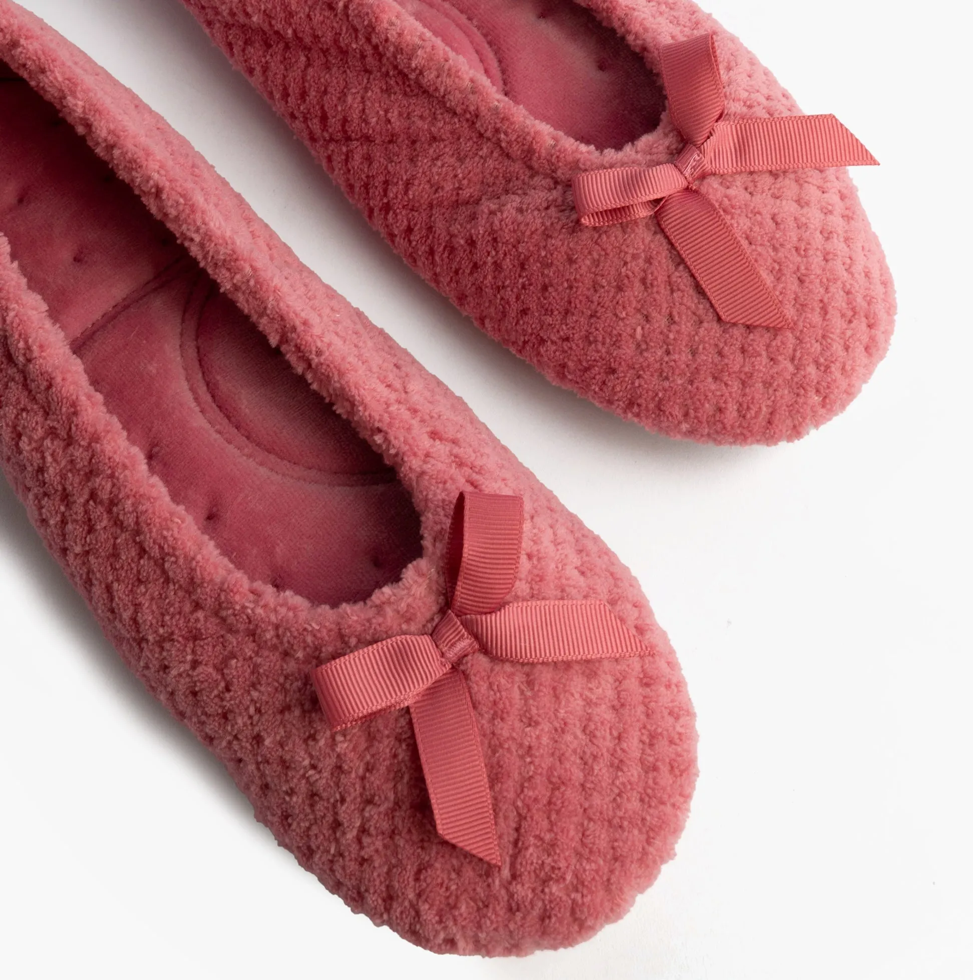Totes Isotoner POPCORN BALLET Womens Ballerina Slippers Bright Pink sold by House of Slippers product image thumbnail 5