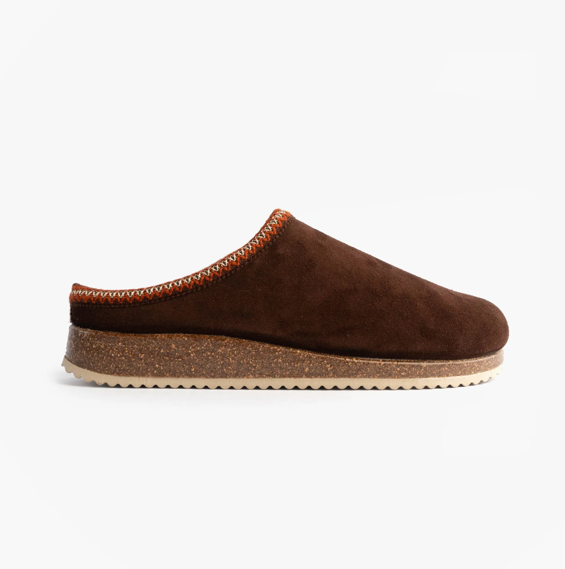 Nordikas 2258 Mens Suede Mule Slippers Brown sold by House of Slippers