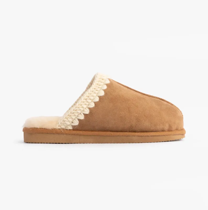 Shepherd SELINA Womens Slippers Chestnut sold by House of Slippers