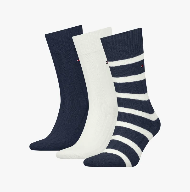 Tommy Hilfiger 3 Pack Giftbox Bootsock Mens Socks Navy made by Tommy Hilfiger