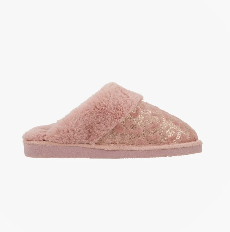 Jo & Joe LYLA Womens Mule Slippers Pink sold by House of Slippers