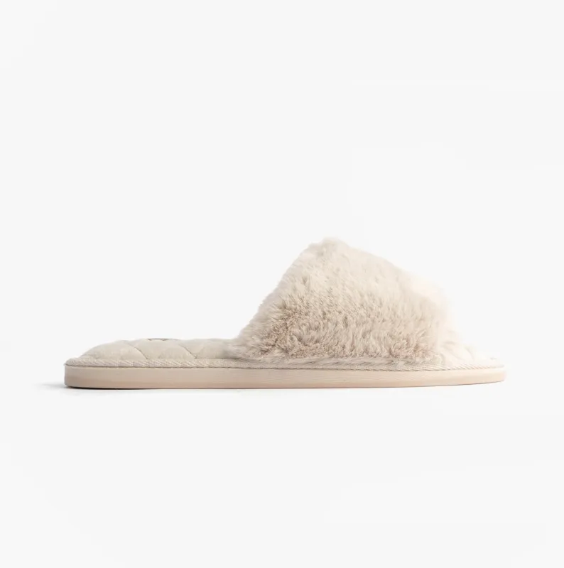 Bedroom Athletics ERIN Womens Slipper Sliders Light Grey sold by House of Slippers