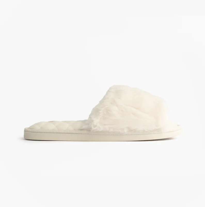 Bedroom Athletics ERIN Womens Slipper Sliders Cream sold by House of Slippers