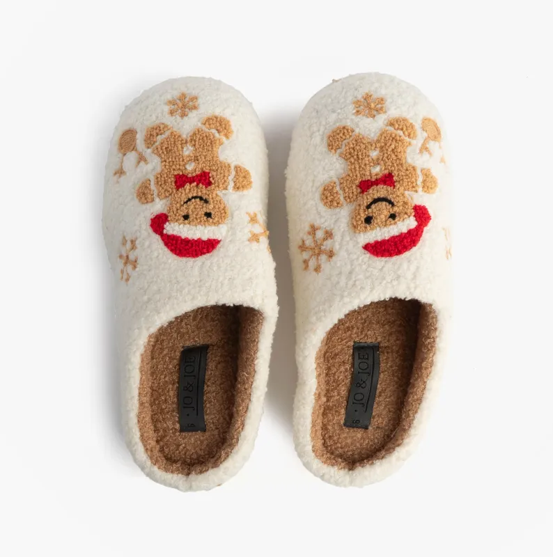 Jo & Joe GINGERBREAD Womens Mule Slippers Cream sold by House of Slippers