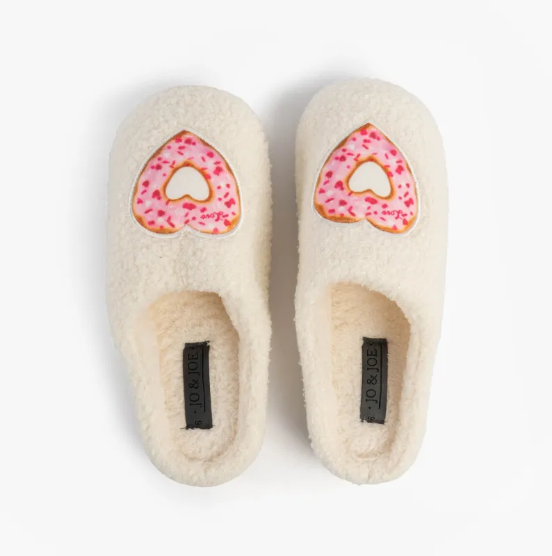 Jo & Joe DELIGHT Womens Mule Slippers Cream sold by House of Slippers