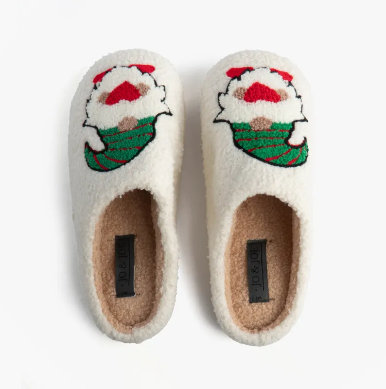 Jo & Joe GONK Womens Mule Slippers Cream made by House of Slippers