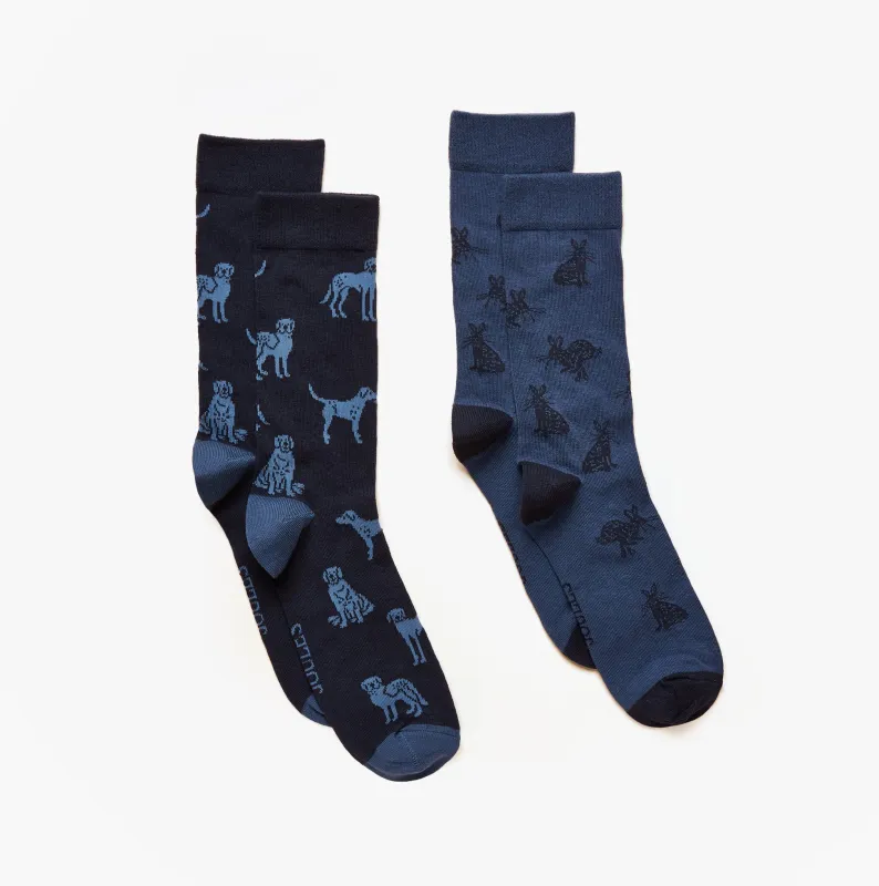 Joules KINGSBURY Mens Socks Blue sold by House of Slippers