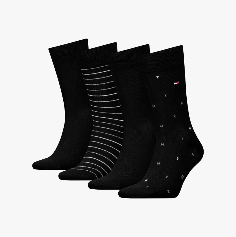 Tommy Hilfiger 4 Pack Giftbox Mens Socks Black made by Tommy Hilfiger