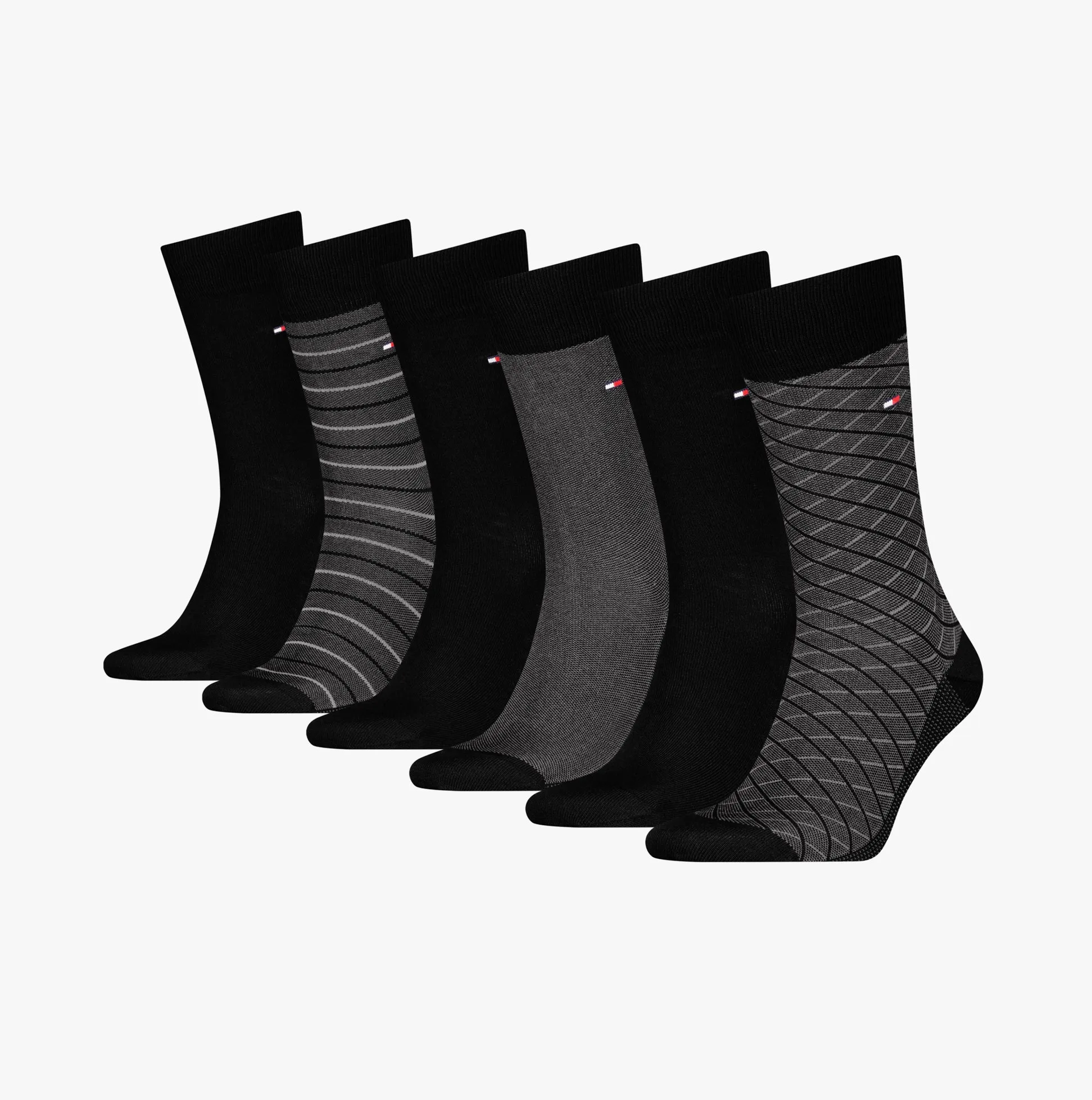 Tommy Hilfiger 6 Pack Giftbox Birdey Mens Socks Black sold by House of Slippers